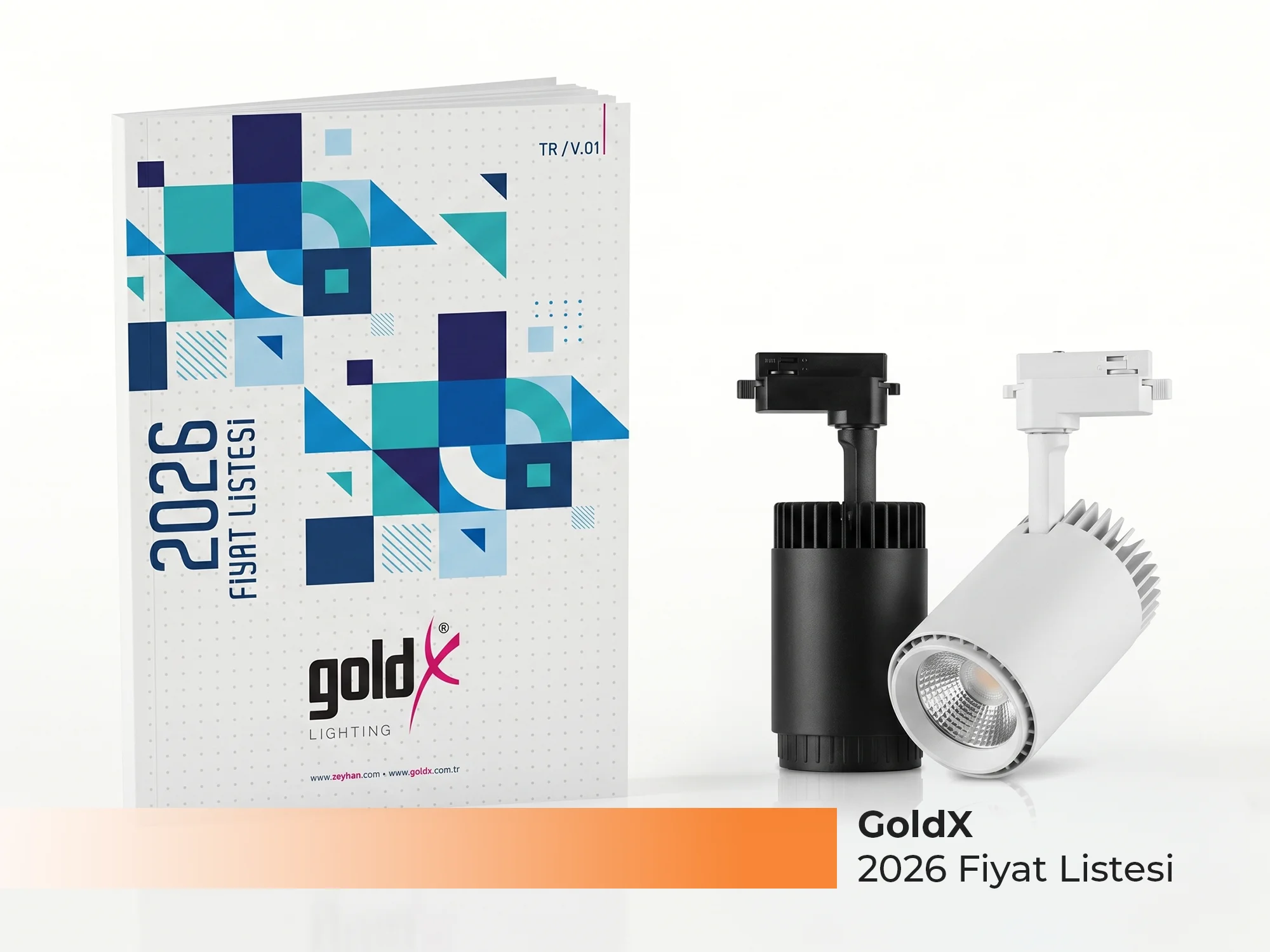 GoldX 2026 güncel fiyat listesi, LED panel armatürler, spot armatürler, mağaza ve ray aydınlatma ürünlerini içeren katalog - Levent Elektrik Antalya