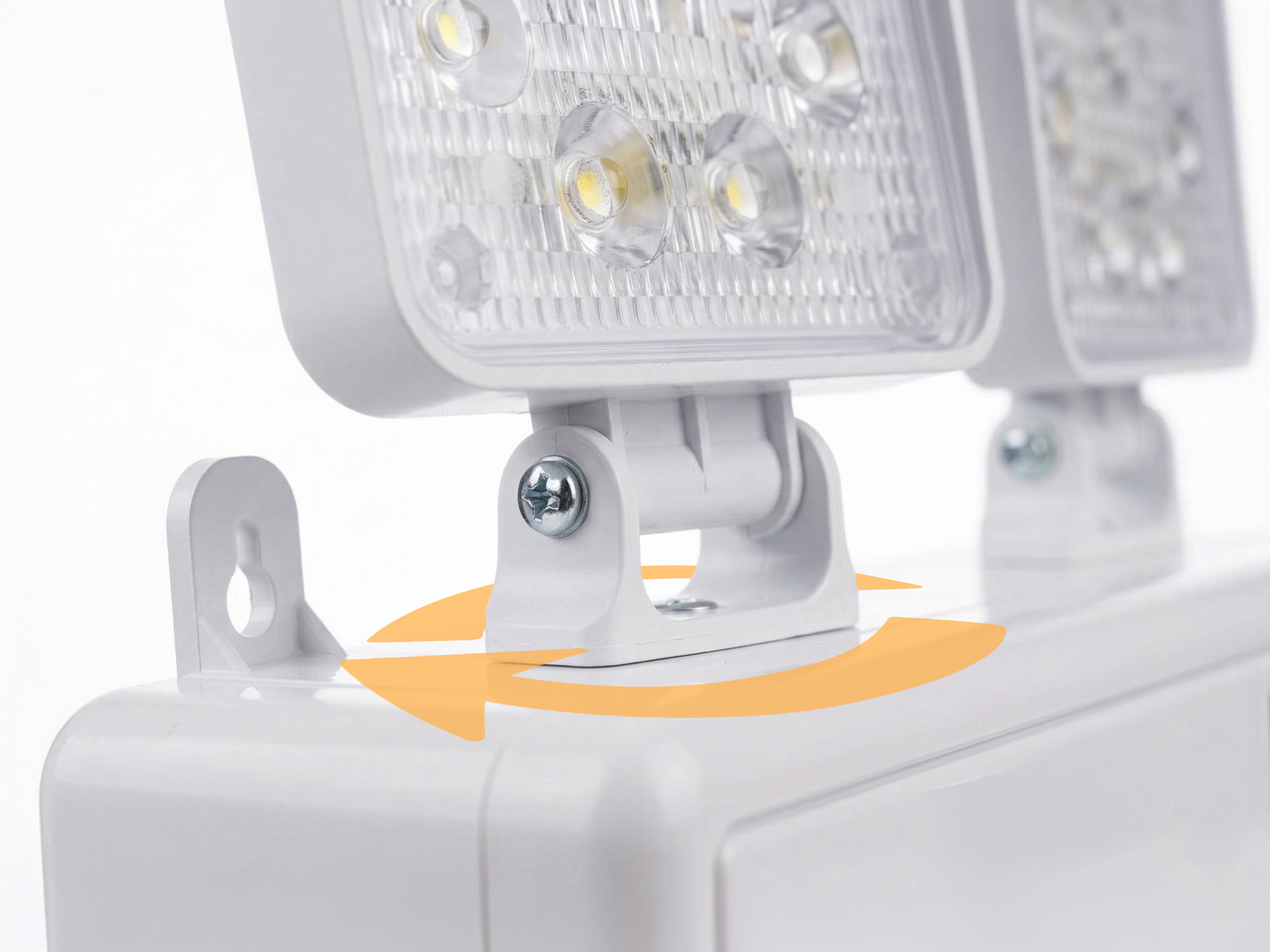 Maxled Pilano MX-7060 acil aydınlatma armatürü dönme mekanizması - ayarlanabilir ışık yönü detayı | Levent Elektrik